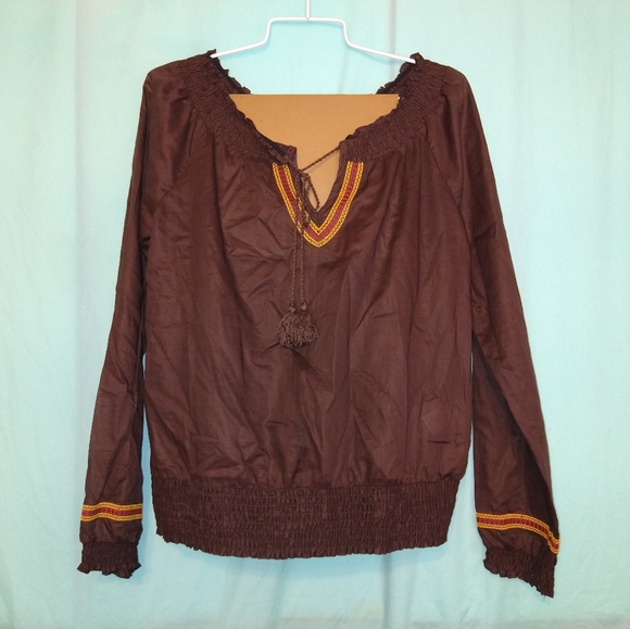 Miley Cyrus Max Azria Navajo embroidered tunic oak - Picture 10 of 12